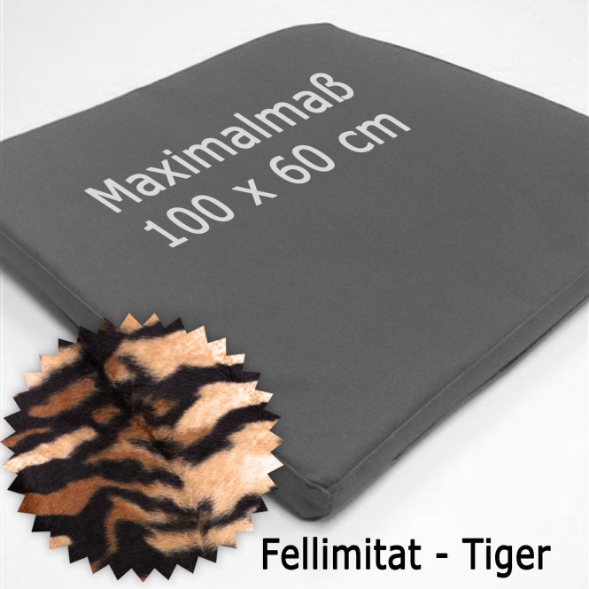 Einlegematte für Katzen-Transportboxen nach Ihren individuellen Maßen (maximal 100 x 60 cm) Fellimitat | -Tiger-