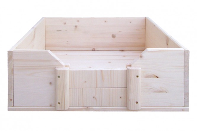 Welpen-Wurfbox/Wurfkiste aus Holz 60 x 60 cm Holz: Natur | Ablage: nein